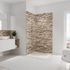 Panneaux muraux de douche 100+100x210 cm parement clair DécoDesign Décor - SCHULTE