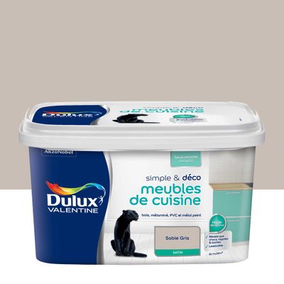 Peinture pour meubles de cuisine simple & déco Sable Gris Satin 2 L - DULUX VALENTINE