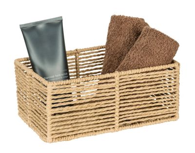 Corbeille de salle de bains beige Meria S - WENKO
