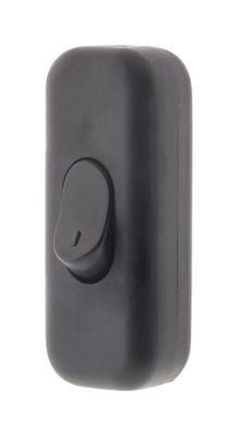 Interrupteur unipolaire noir 2 A