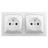 Double prise 2 pôles + terre en saillie vertical/horizontal ASL blanc - LEGRAND