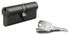 Cylindre de serrure double entrée 40 x 40 mm STD noir 3 clés THIRARD