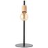 Lampe à poser E27 Tiffany noir et bois 28W - BRILLIANT