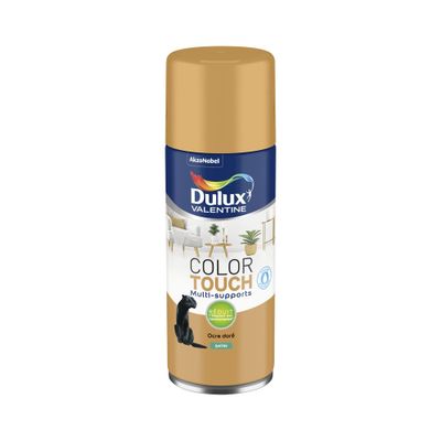 Bombe de peinture Color Touch ocre doré satin 400 ml - DULUX VALENTINE