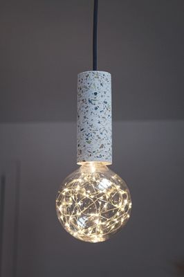 Douille électrique E27 Terrazzo blanc - TIBELEC