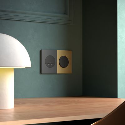 Plaque de finition latérale 1 poste Odace 2025 Architecte perle noire - SCHNEIDER ELECTRIC