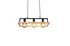 Suspension E27 Bano noir et bois 3x10W - TRIO