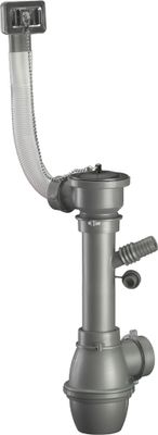 Vidage avec trop plein Ø60 mm et siphon pour évier 1 bac - NORD INOX