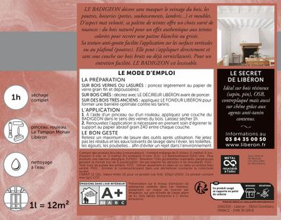 Badigeon meubles, poutres et boiseries Libéron Bois brut 0,75 L - LIBERON