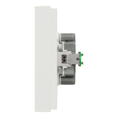 Double prise 2 pôles + terre sur boîte encastrement simple Odace 2025 blanc - SCHNEIDER ELECTRIC