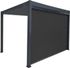 Rideau pour pergola bioclimatique PER4030BI et PER4030BISOL en PVC gris 3 m, Livraison à domicile incluse - HABRITA
