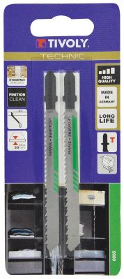 Lames de scie sauteuse droite pour étagère hauteur de coupe de 30 mm par 2 TIVOLY