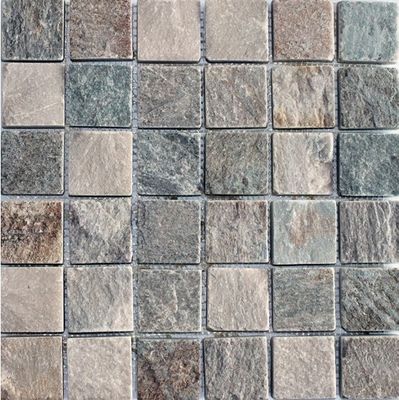 Mosaïque quartz beige sur plaque 30,5 x 30,5 cm