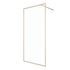 Paroi de douche latérale fixe 100x200 cm profilé or verre transparent 6 mm Golden Edge - AURLANE