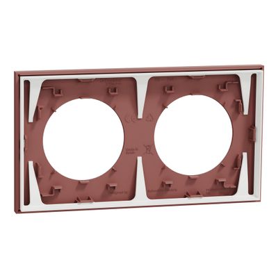 Plaque de finition 2 postes Odace 2025 rose grenat - SCHNEIDER ELECTRIC