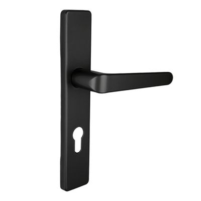 Poignées de porte double entraxe Celio noir mat à cylindre ALPERTEC