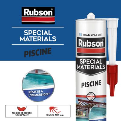 Mastic Étanchéité Extrême Spécial Piscine Transparent 280 ml RUBSON