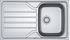 Evier de cuisine inox gris 86x50 cm 2 bacs 1 egouttoir - FRANKE