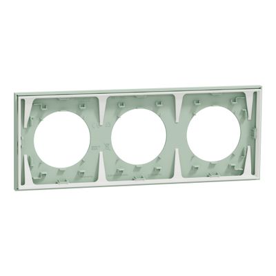 Plaque de finition 3 postes Odace 2025 vert jade - SCHNEIDER ELECTRIC