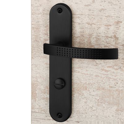 Poignées de porte Ibiza noir mat à condamnation ALPERTEC