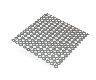 Tôle acier brut perforé trèfle 1000 x 500 mm épaisseur 1 mm CQFD