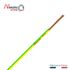 Fil HO7V-R 1 x 6 mm² 25 m vert et jaune