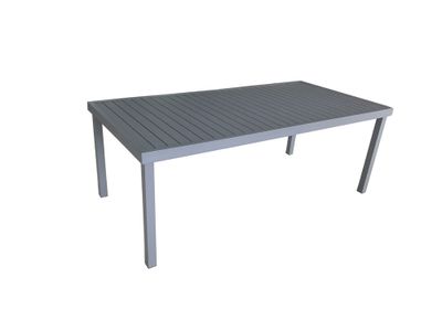 Table de jardin fixe fixe MATIRA aluminium gris rectangulaire 200 x 100 cm