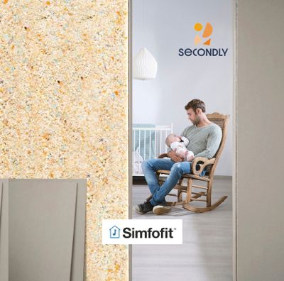 Panneau d'isolation acoustique recyclé Simfofit - Épaisseur 40 mm - l.0,60 x L.1,20 m