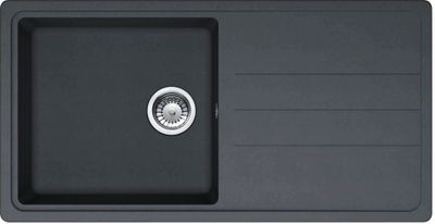 Evier de cuisine composite noir graphite 97x50 cm 1 bac 1 egouttoir Janus - FRANKE