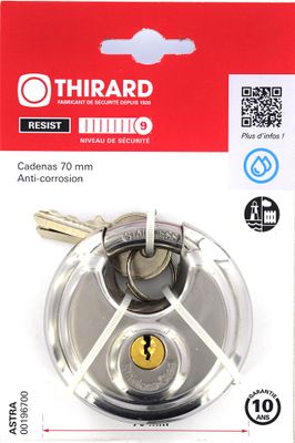 Cadenas à clé largeur 70 mm THIRARD