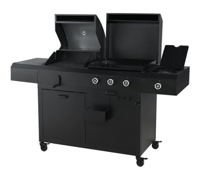 Barbecue EVO à charbon et plancha gaz BI Energy  BRASERO