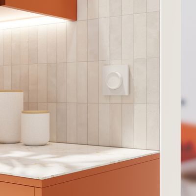 Variateur de lumière rotatif universel Odace 2025 blanc - SCHNEIDER ELECTRIC