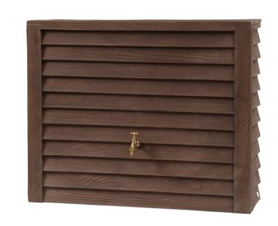 Récupérateur d'eau de pluie - Cuve murale Woody - 350 litres bois foncé - GRAF