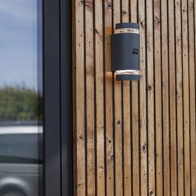 Applique extérieur GU10 détecteur de mouvements Focus anthracite IP44 2X7W - COREP