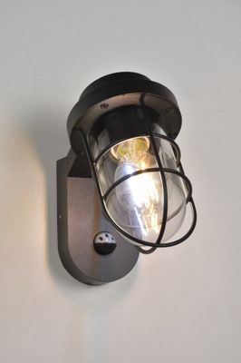 Applique extérieur E27 détecteur de mouvements Lacanau noir IP44 40W - COREP