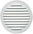 Grille d'aération ronde à persienne en aluminium blanc diamètre 80 mm AUTOGYRE
