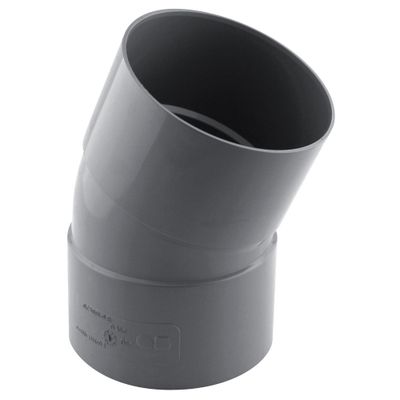 Coude PVC évacuation 20° femelle/femelle Ø100 - FITT