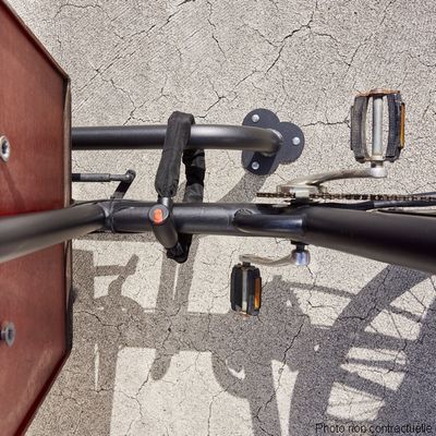 Arceau antivol vélo cargo corten MOTTEZ