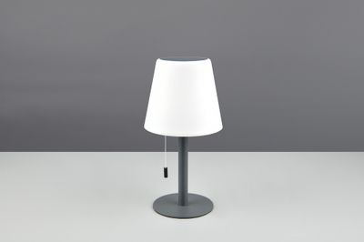 Lampe à poser solaire/USB LED Lamure blanc et noir IP44 150 lumens RGB - REALITY