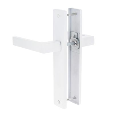 Poignées de porte sur plaques sans trou Joffrin blanc mat LINEA BERTOMANI