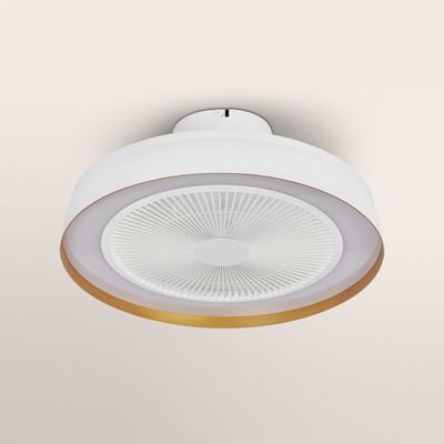 Ventilateur de plafond silencieux avec lumière LED + télécommande Blanc Ø49cm - OSRAM