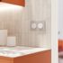 Plaque de finition 2 postes Odace 2025 gris galet - SCHNEIDER ELECTRIC