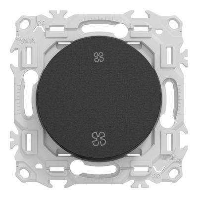 Interrupteur ou poussoir VMC 2 vitesses Odace 2025 noir - SCHNEIDER ELECTRIC