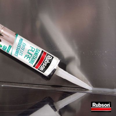 Mastic silicone Sanitaire Pure blanc 280 ml - RUBSON