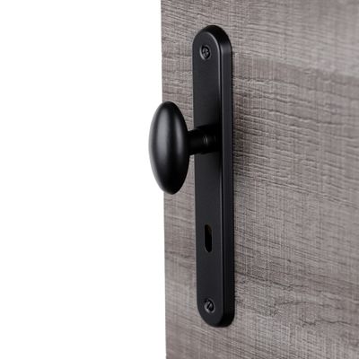 Poignées de porte sur plaques à clé Chic aluminium noir ALPERTEC