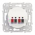 Prise haut-parleurs blanc - Odace 2011 SCHNEIDER ELECTRIC