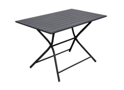 Table de jardin pliante GUERIDON aluminium graphite 110 x 70 cm, Livraison à domicile incluse - PROLOISIRS