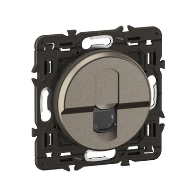 Prise RJ45 Ethernet encastrable catégorie 6 STP Titane - Céliane LEGRAND