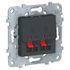 Prise haut-parleurs anthracite - Unica SCHNEIDER ELECTRIC