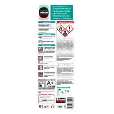 Mousse Expansive Énergie Pistolable 750 ml - RUBSON